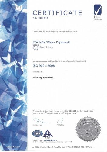 Certyfikat ISO-9001